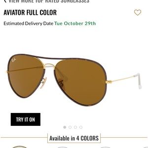 Ray Ban aviator with tortoise frame